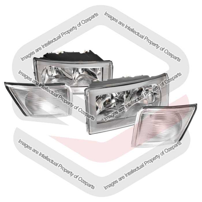 Pair LH+RH Head Light + Corner Lamp For Iveco Daily Gen 3 2000~2006 Van Tray