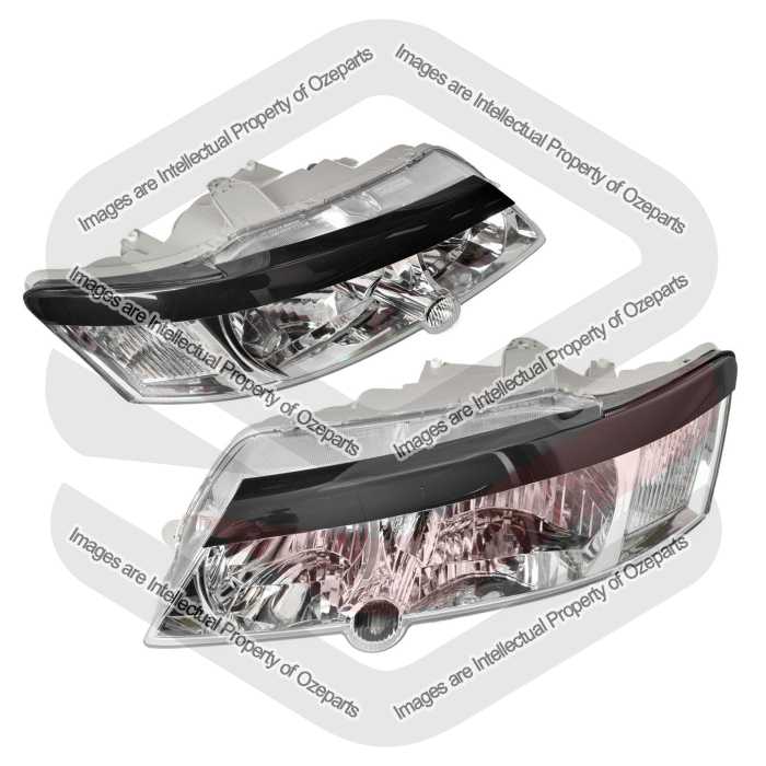 Head Light AM (Chrome) Executive S + Eye Lids (Black) (SET 4)