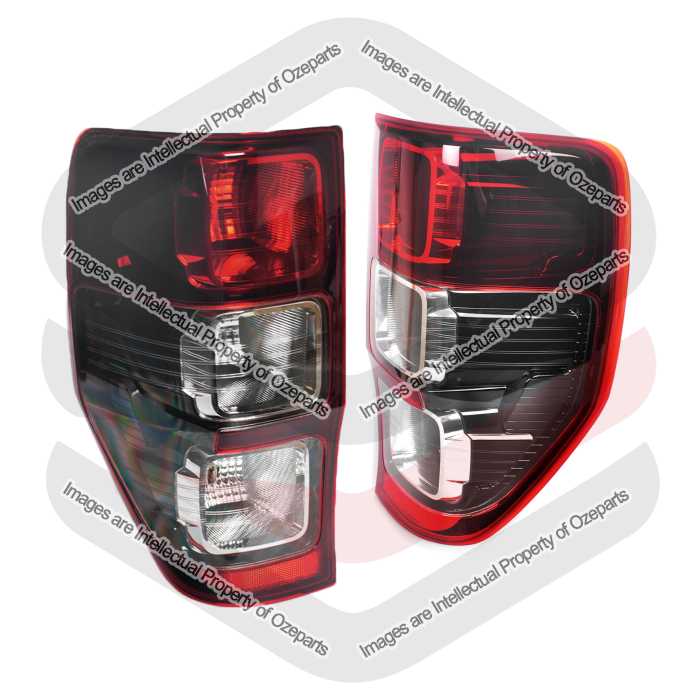 Tail Light AM (Ute) With E Mark (Gloss Black) -  TYC (SET LH+RH)