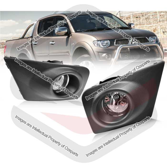 Full Set Fog Light Spot Driving Lamp KIT For Mitsubishi Triton MN Ute 2009~2015
