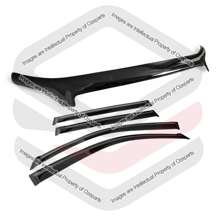 Bonnet Protector + Weathershields Visors For Toyota Prado J150 Series 2009~2013