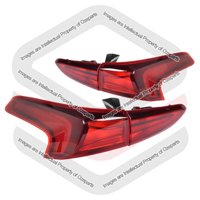 Pair LH+RH Tail Light + Inner Tailgate Lamp For Hyundai Santa Fe TM 2018~2020