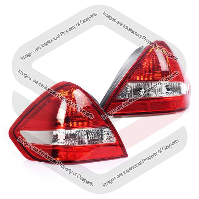 TYC Fits Nissan Tiida 4 Door Sedan C11 2005~2009 | Tail Lights Rear Lamps (With Emark) | Pair of LH Left Hand (Passenger) + RH Right Hand (Driver)