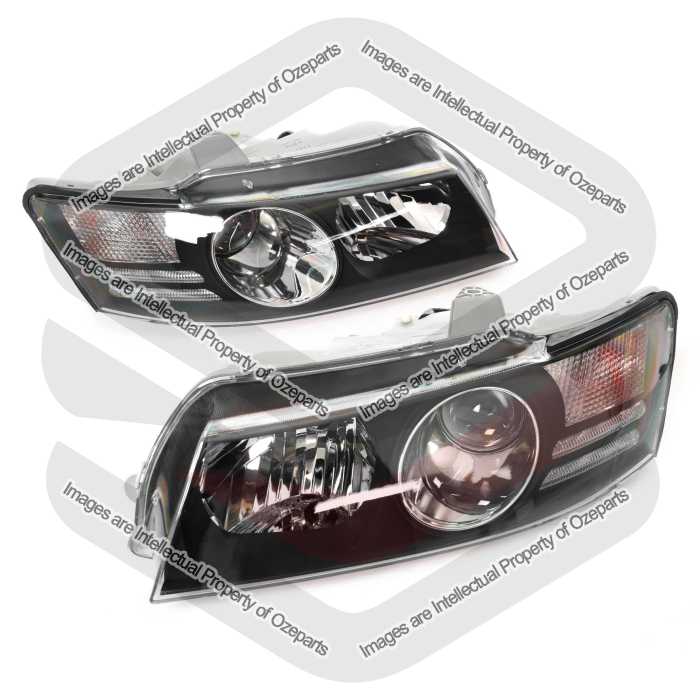 Head Light AM (Black) - With Projector (SET LH+RH)