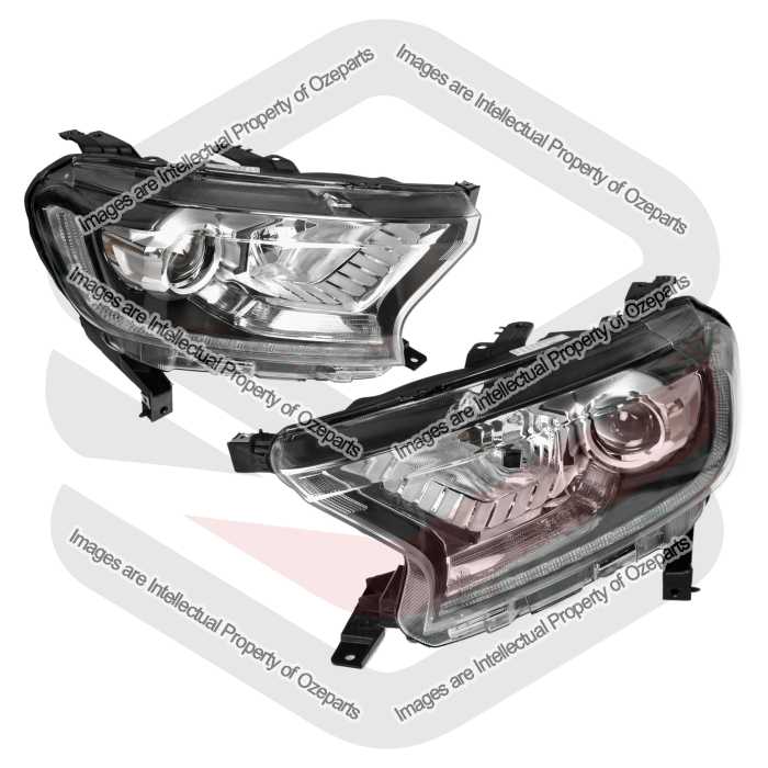 TYC Fits Ford Everest UA Series 2 2018~2020 Trend Titanium | Headlights Head Lights Front Lamps (Xenon With LED DRL) | Pair of LH Left + RH Right